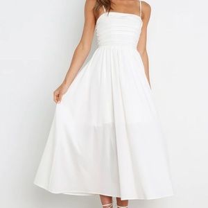 NWT White Midi Dress Petal & Pup